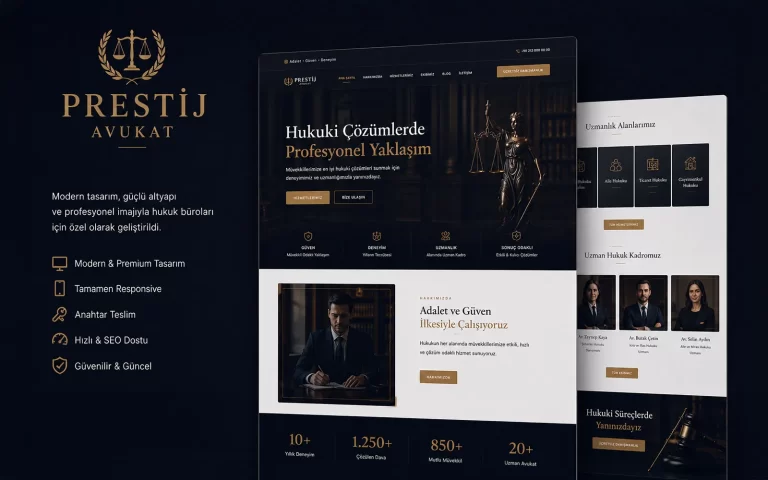 Prestij Avukat – Hukuk Bürosu Sitesi