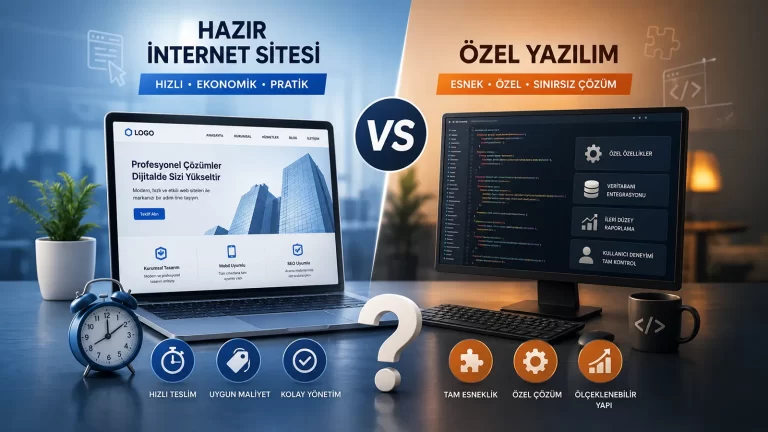 Hazır İnternet Sitesi mi Özel Yazılım mı? Hangisini Tercih Etmelisiniz?
