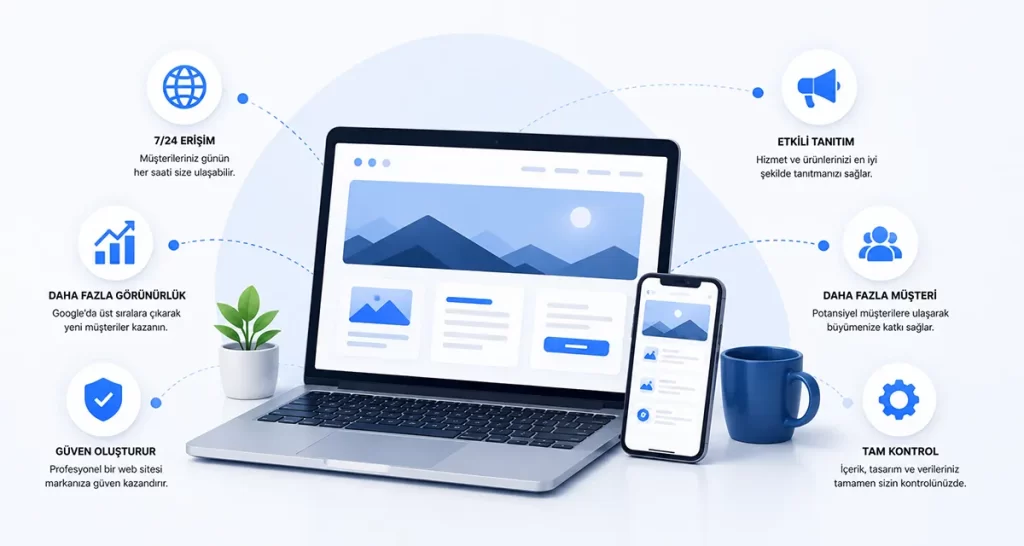 İnternet Sitesinin Avantajları